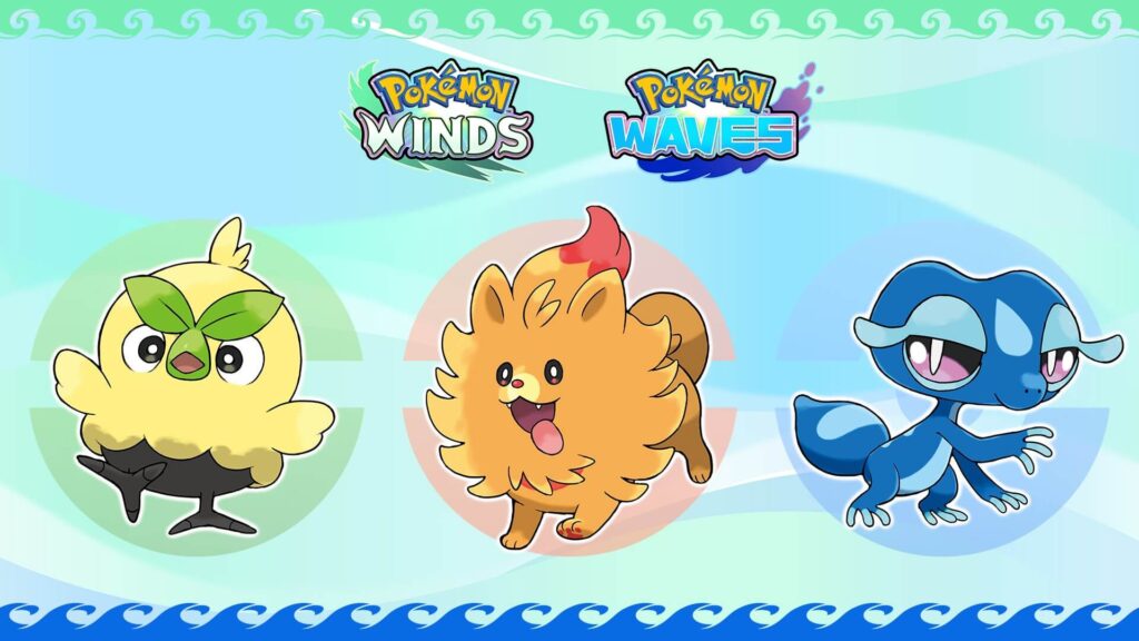 Pokémon iniciais da Geração 10: Browt, Pombon e Gecqua