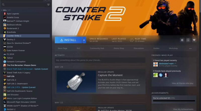 Steam permitirá adicionar specs e dados de desempenho às análises de jogos