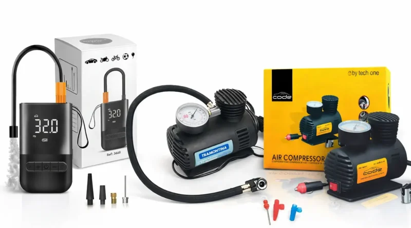 Mini compressor de ar barato: 5 opções até R$100 que valem a pena