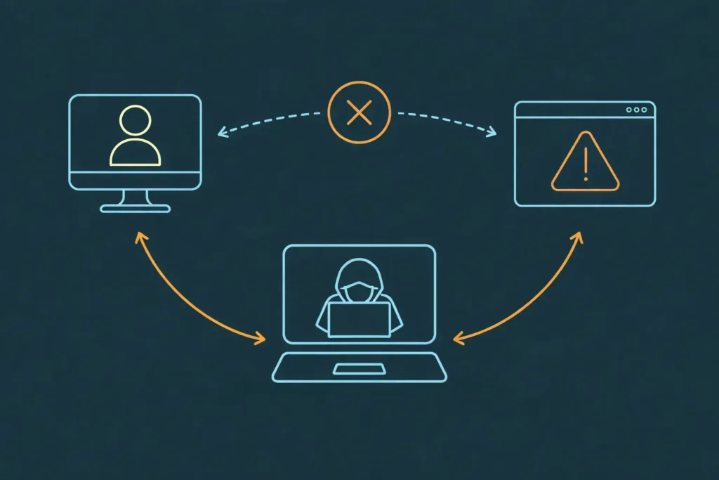O que é um ataque de cadeia de suprimentos (Supply Chain Attack) 1 Ilustração de segurança digital representando falhas na cadeia de suprimentos