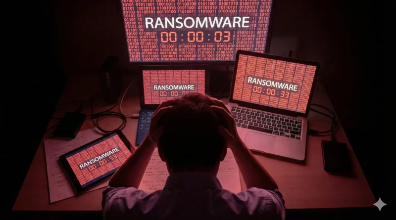 Imagem ilustrativa de ataque cibernético representando o ransomware Vect