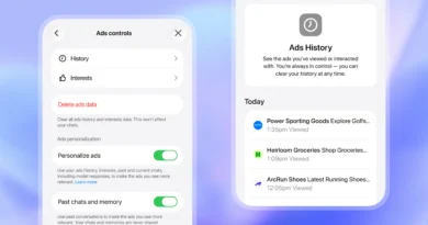 ChatGPT interface exibindo anúncios no painel principal da OpenAI