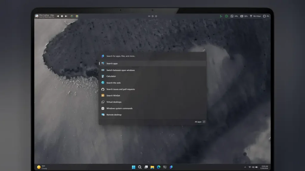Microsoft testa barra de comandos no Windows 11 inspirada no macOS 2 Microsoft apresenta nova barra de comandos inspirada no macOS para o Windows 11