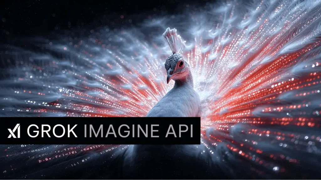 Interface da Grok Imagine API da xAI, ferramenta de texto para vídeo.
