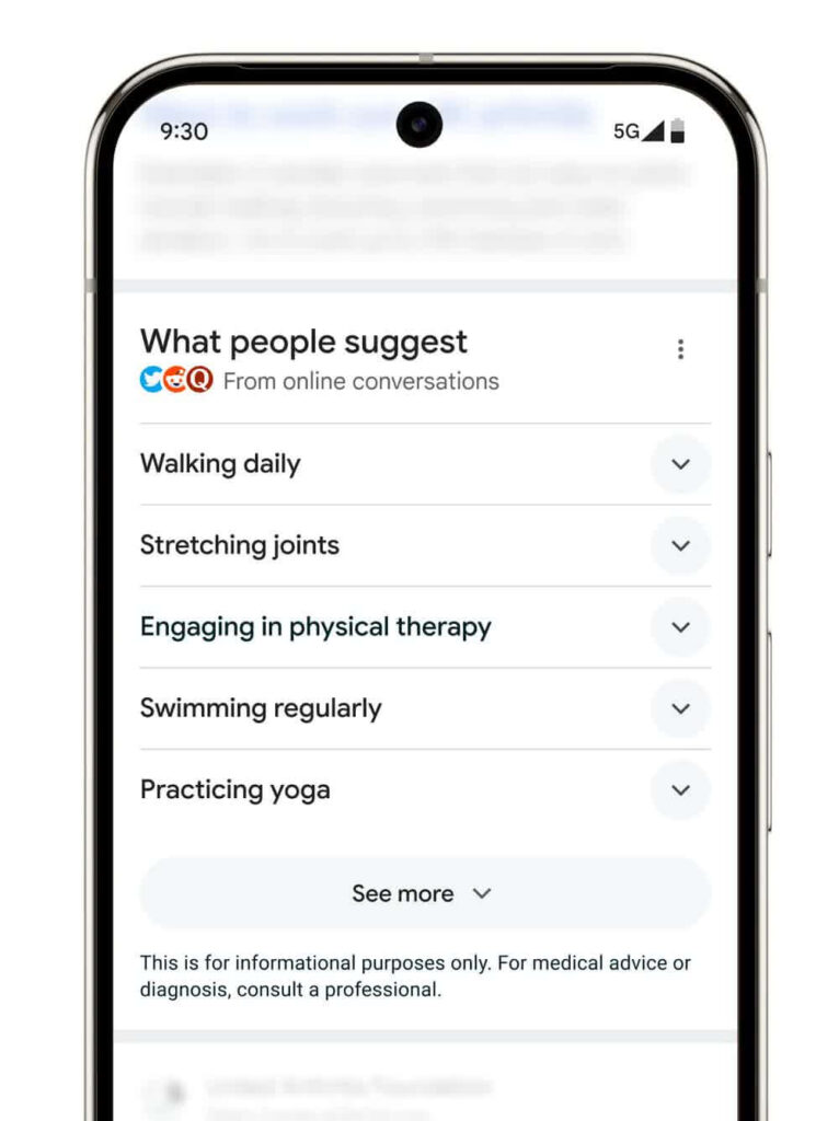 Interface simplificada da busca Google após remoção da ferramenta What People Suggest