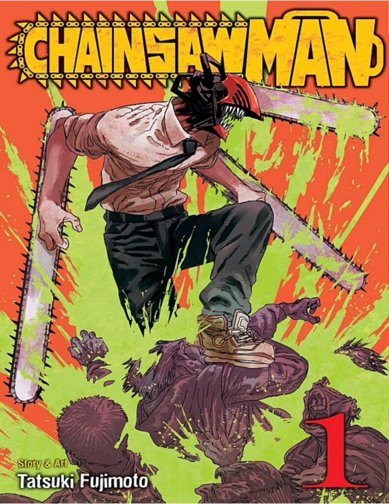 Capa do volume 1 de Chainsaw Man publicado pela Shueisha