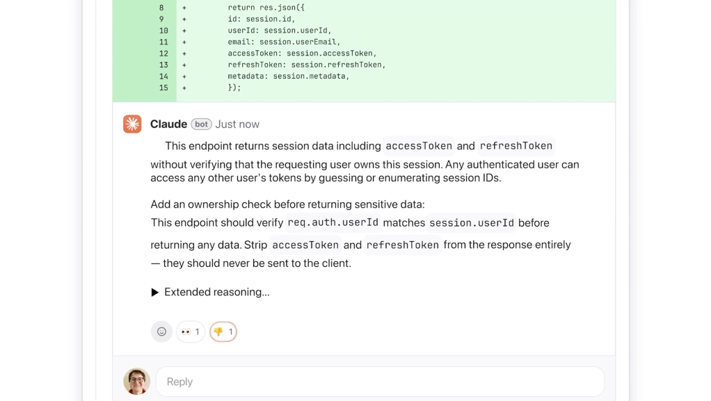 Anthropic lança Code Review para revisar código gerado por IA 3 Interface da ferramenta Code Review desenvolvida pela Anthropic