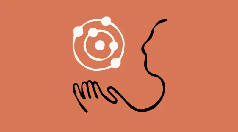 Ilustração de IA da Anthropic representando interação homem-máquina