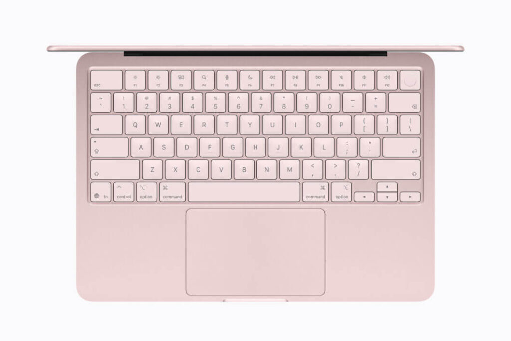 Teclado e trackpad do MacBook Neo