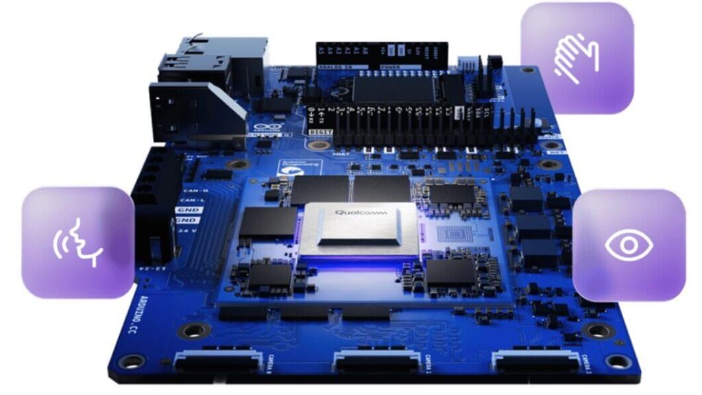 Detalhe da placa Arduino Ventuno Q