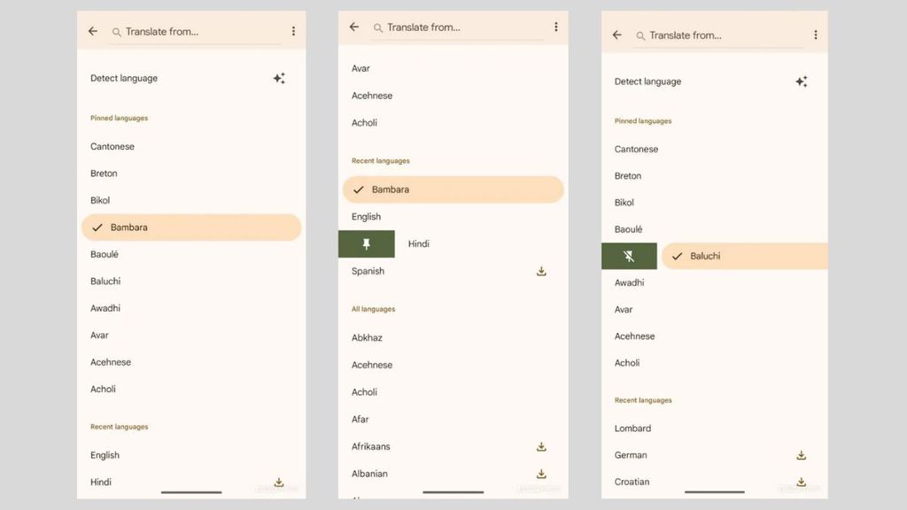 Google Tradutor ganha função para fixar idiomas e usar IA Gemini 3 Google Tradutor deve ganhar opção de fixar até 10 idiomas (Imagem: Reprodução/Android Authority)