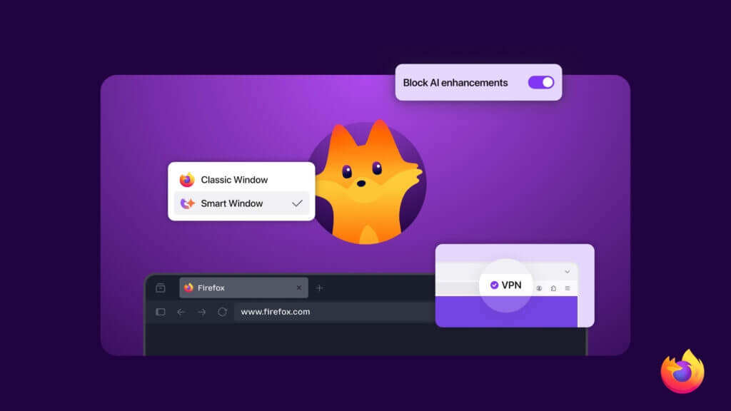 Firefox 149 terá VPN gratuita, Smart Window e visualização dividida 2 Novidades do Firefox 149 com VPN gratuita e Smart Window