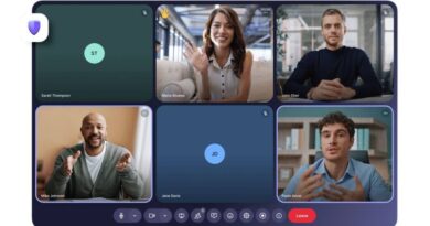 Interface do Proton Meet em videoconferência segura