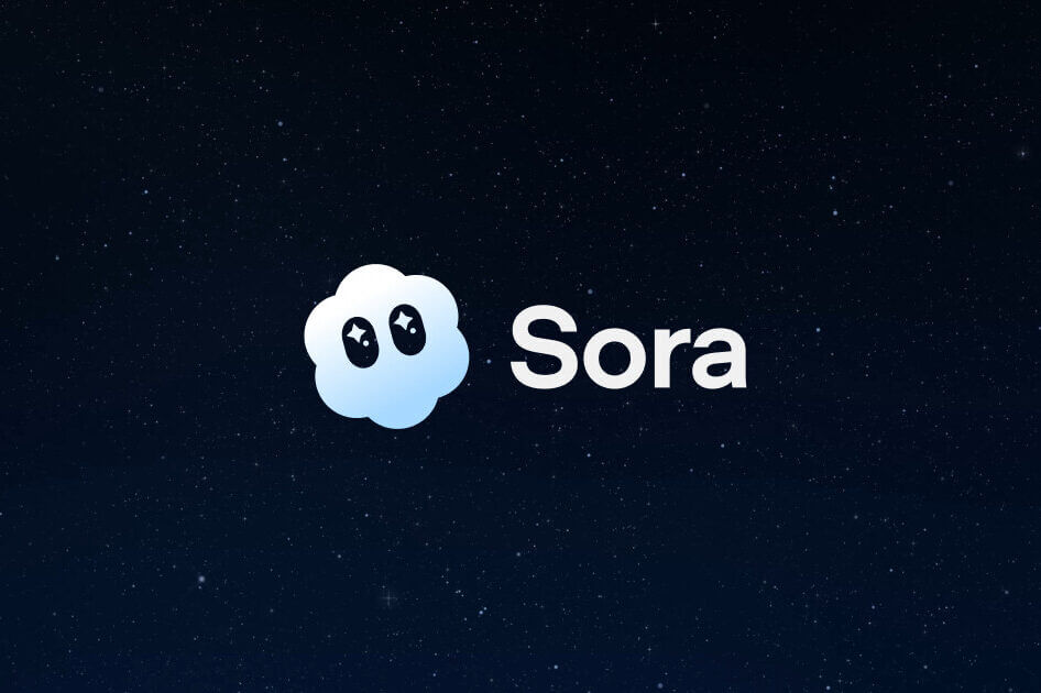 Logotipo do Sora, da OpenAI, gerador de vídeos com IA