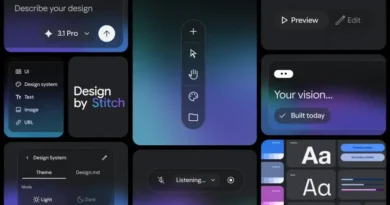 Demonstração do Google Stitch criando interface por IA