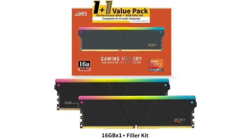 Kit de memória RAM DDR5 com módulo fictício da V-Color