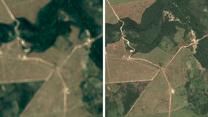Comparação de imagens de satélite do Brasil, 2008