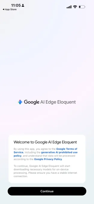 Google lança aplicativo de ditado com IA que funciona offline 4 Tela do aplicativo Google AI Edge Eloquent mostrando opções de edição de texto