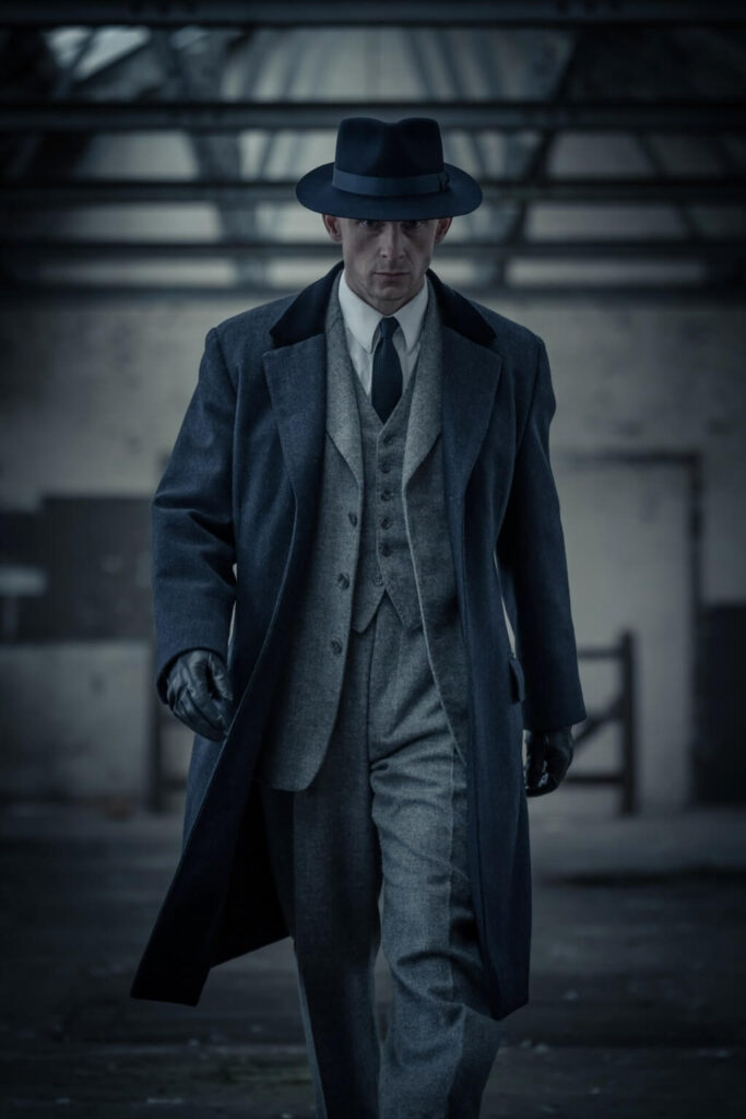 Jamie Bell caracterizado como Duke Shelby na nova série Peaky Blinders da Netflix e BBC