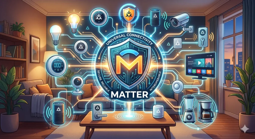 Casa inteligente conectada via protocolo Matter