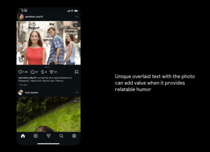 Exemplo prático de edição original no Instagram