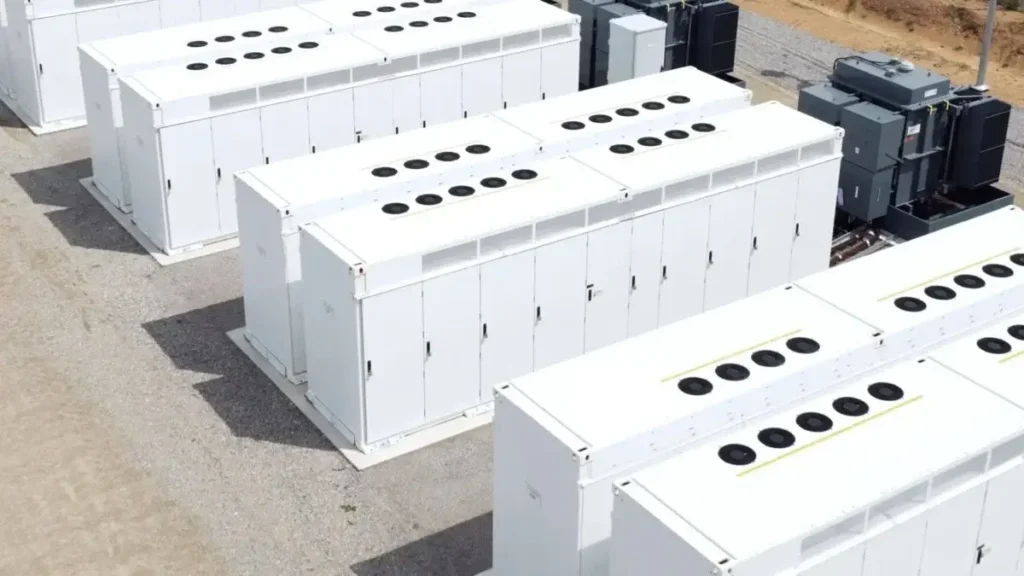 Ilustração da bateria de fluxo de ferro desenvolvida na China.