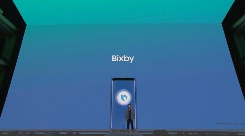 Foto de apresentação da Bixby no palco, simbolizando o avanço da assistente da Samsung na IA