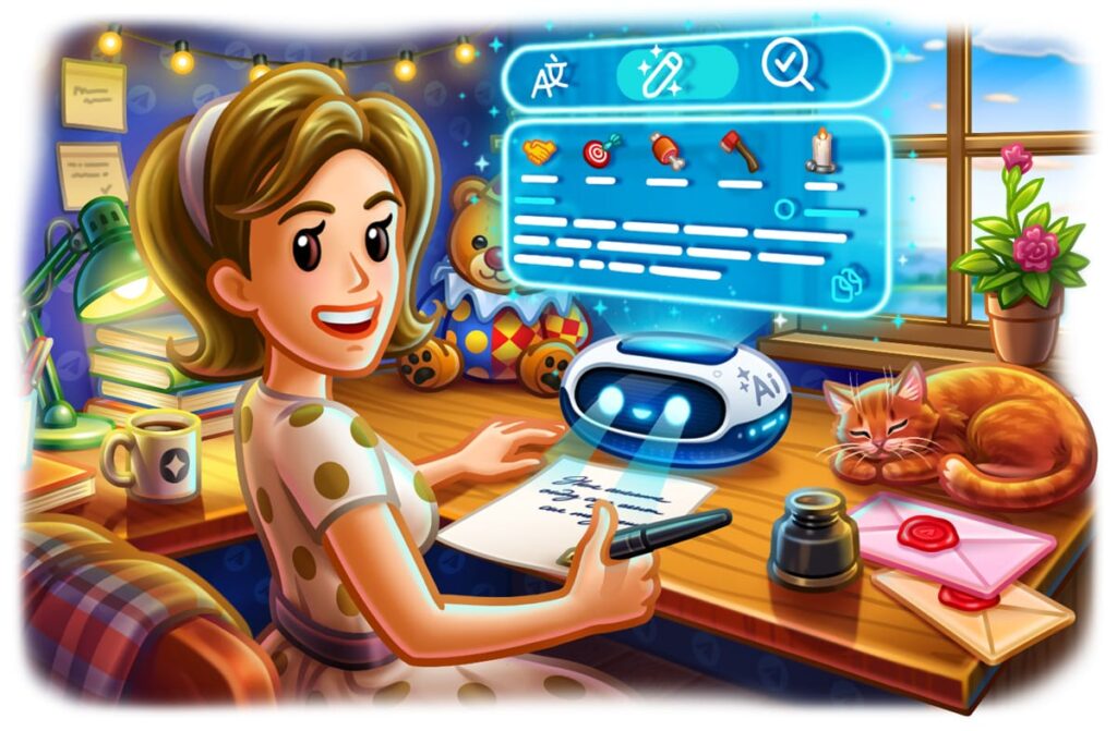 Telegram lança editor de texto com IA e enquetes avançadas 2 Interface do novo editor de texto com IA do Telegram