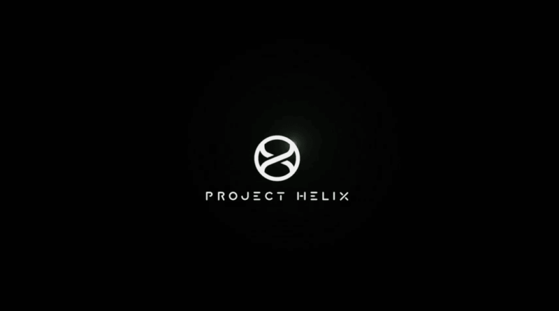 Logo do Project Helix com fundo preto e design minimalista
