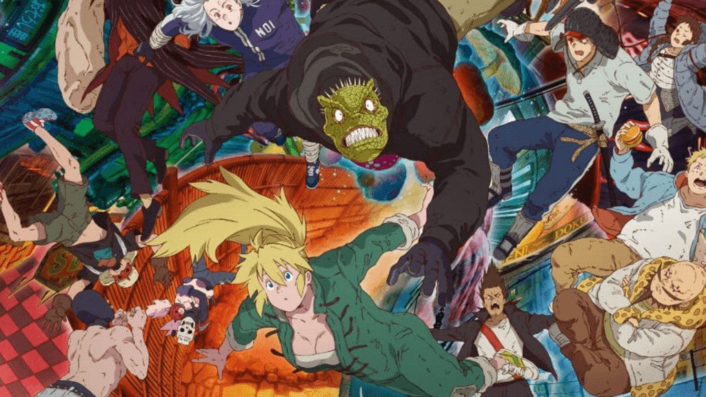 Ilustração promocional Dorohedoro 3ª temporada, divulgada pela Toho, dirigida por Yuichiro Hayashi