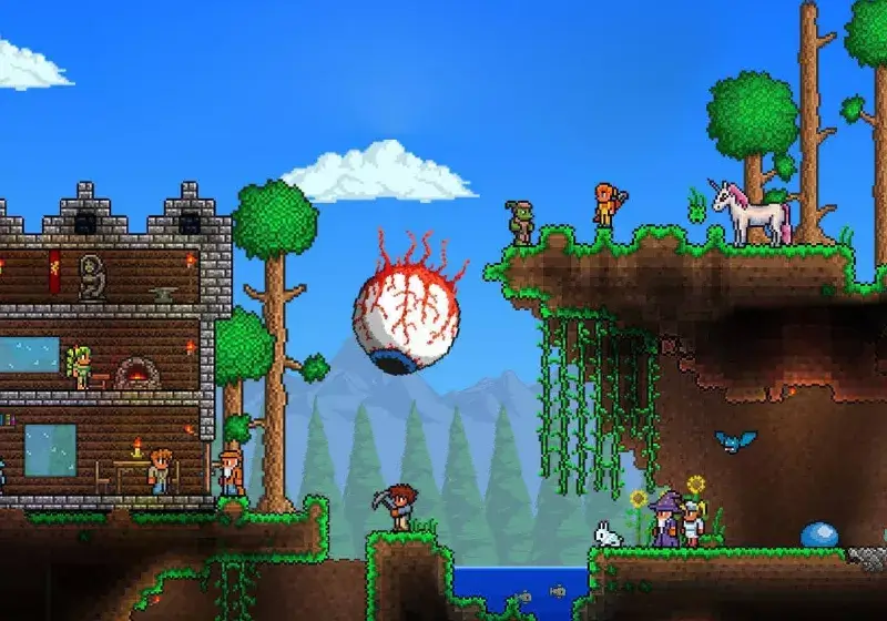 Terraria celebra 15 anos e alcança 70 milhões de cópias 3 Imagem do universo sandox de Terraria