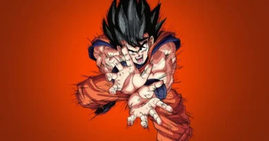 Goku durante batalha em Dragon Ball Z, arte da Toei Animation