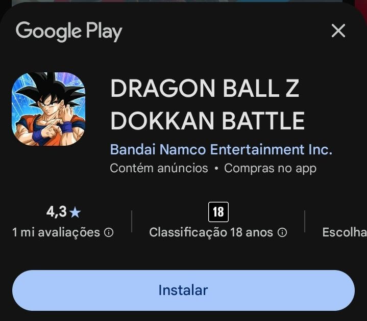 Imagem promocional de Goku em Dragon Ball Z Dokkan Battle