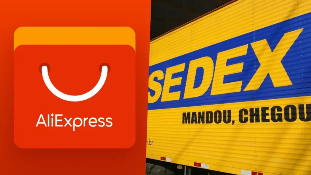 Correios e AliExpress aceleram entregas no Brasil 1 Logos do Correios e AliExpress simbolizando parceria logística no Brasil