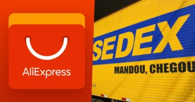 Logos do Correios e AliExpress simbolizando parceria logística no Brasil