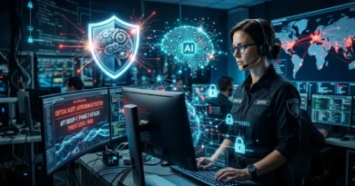 Cadeado digital representando cibersegurança em ambiente de IA