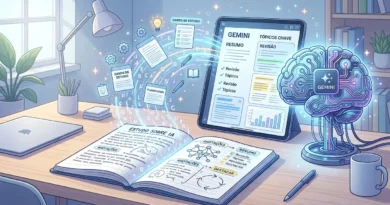 Estudante usa o aplicativo Gemini do Google para digitalizar anotações manuscritas e criar guia de estudo inteligente