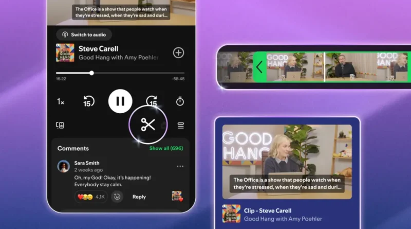Spotify lança recurso de clipes para podcasts com ícone de tesoura 1 Spotify recurso de criar e compartilhar clipes de podcasts