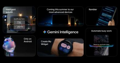 Interface do Gemini Intelligence em dispositivos Android mostrando automação proativa