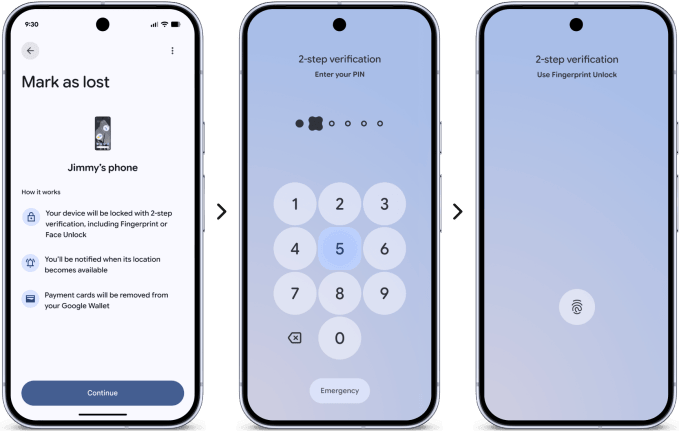 Novas proteções anti-roubo Android 17