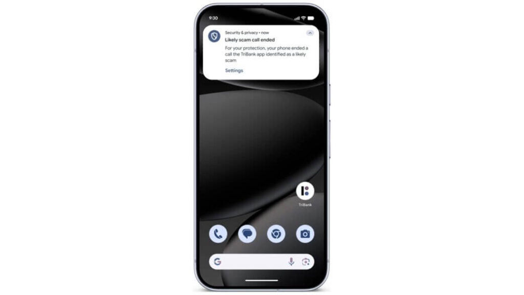 Android encerrando ligação fraudulenta