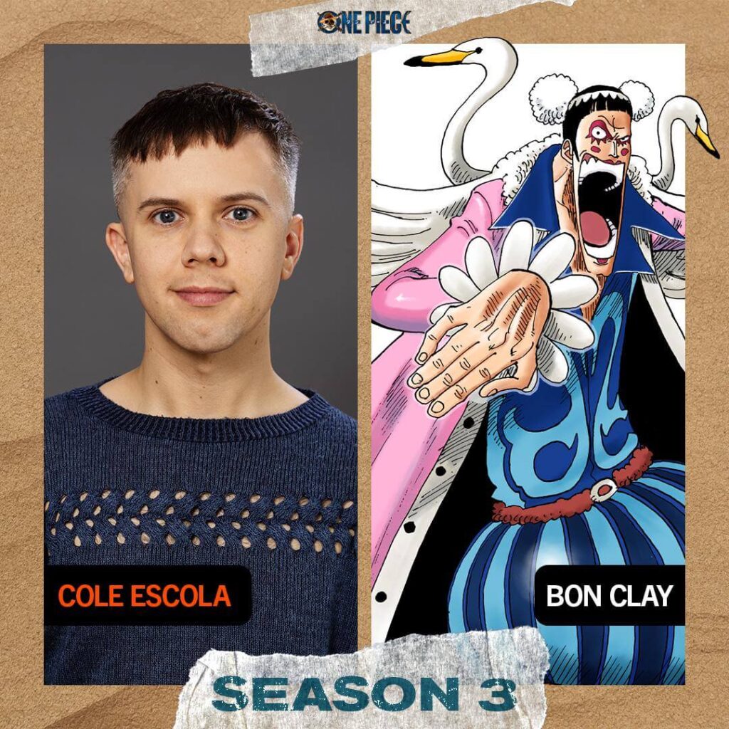 Cole Escola como Bon Clay em One Piece Netflix