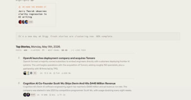 Interface do novo Digg focado em IA – Image Credits: Digg