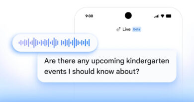 Interface do Gmail Live com recursos de IA por voz