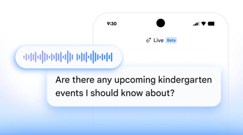 Interface do Gmail Live com recursos de IA por voz
