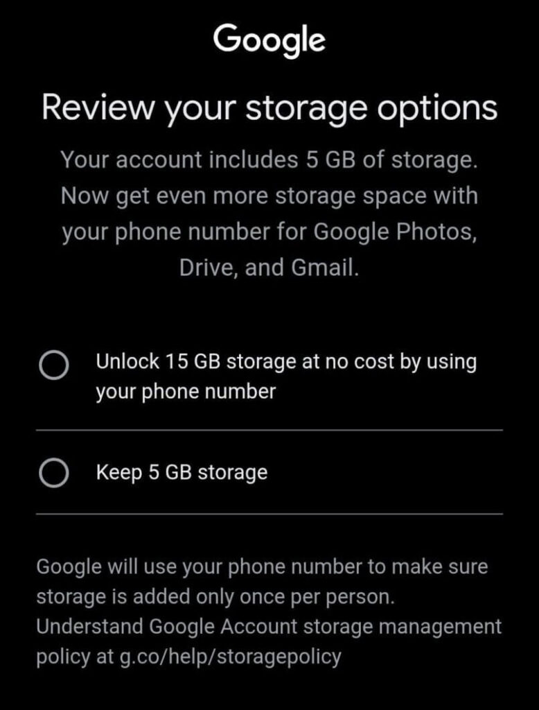 Tela de smartphone exibindo interface de verificação de número de telefone do Google.