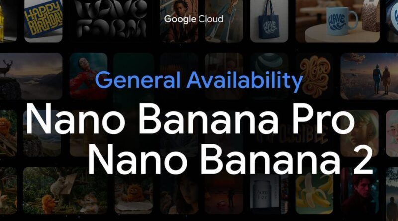 Modelos Nano Banana 2 e Pro da Google Cloud Gemini com IA generativa