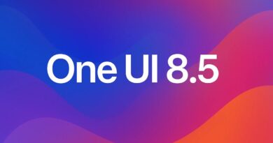 Galaxy S25 com tela exibindo nova interface One UI 8.5