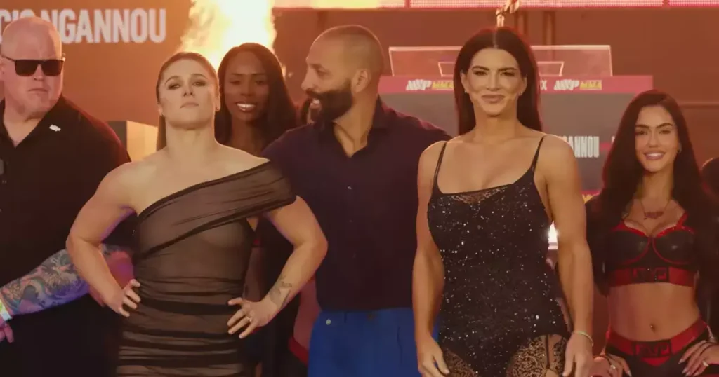 Gina Carano vs Ronda Rousey hoje na Netflix: Saiba tudo 1 Ronda Rousey e Gina Carano para Netflix (Reprodução)