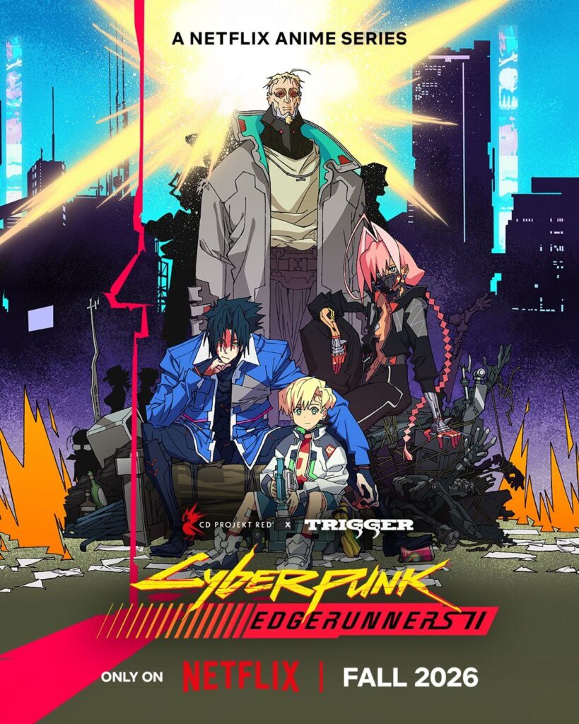 Cyberpunk Edgerunners arte promocional ligada ao universo de Cyberpunk 2077